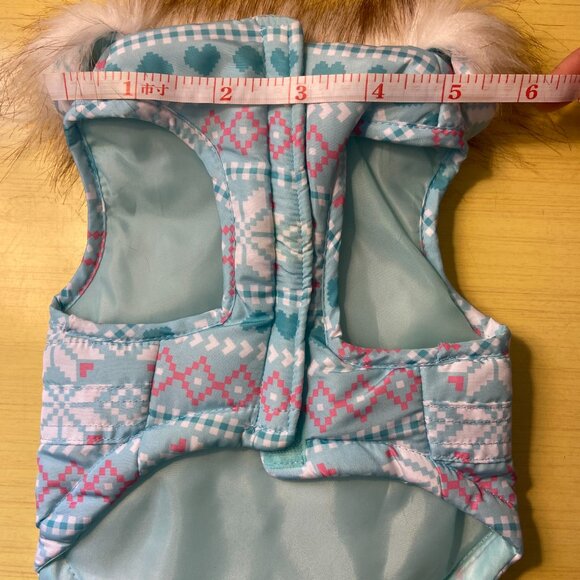 Dog coat with faux fur collar - Picture 6 of 14